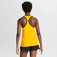 Women's Jordan Brand Maize Michigan Wolverines Uni Name Tri-Blend Dri-FIT Racerback Tank Top