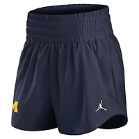 Women's Jordan Brand  Navy Michigan Wolverines Performance One Dri-FIT High-Rise Shorts