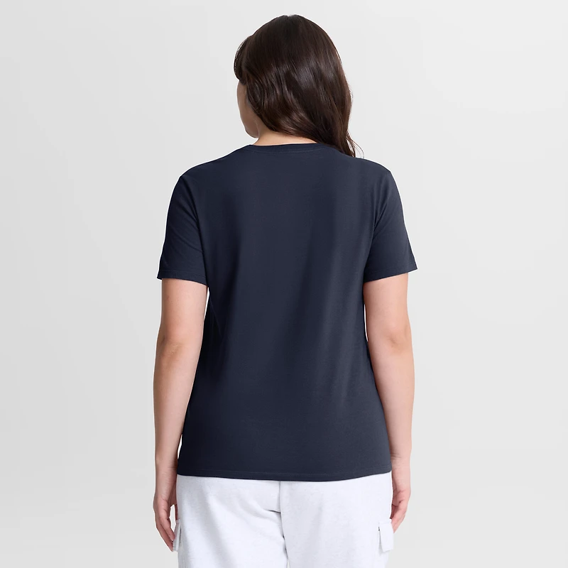 Women's Jordan Brand Navy Michigan Wolverines Script Mantra Logo T-Shirt