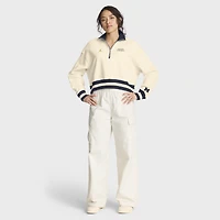 Sweat-shirt demi-zippé Jordan Brand marron clair Michigan Wolverines Legacy pour femme
