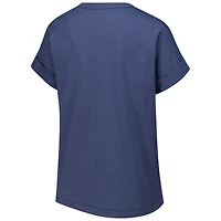 Women's League Collegiate Wear Navy Michigan Wolverines Slub Rolled Cuff T-Shirt