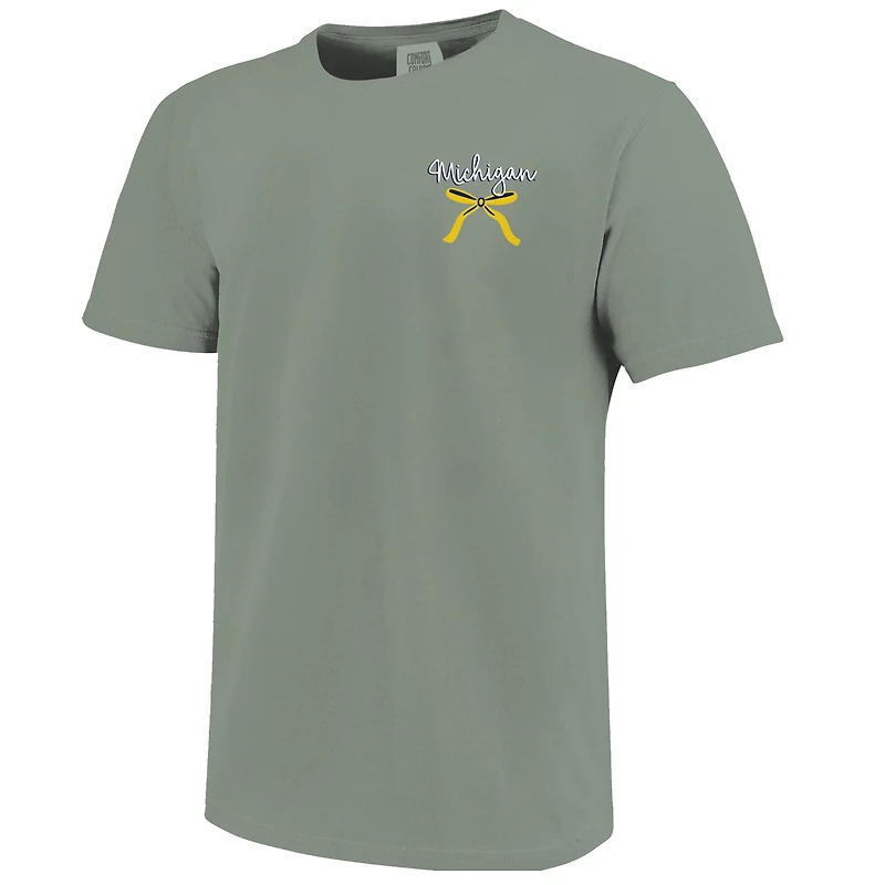 T-shirt de Noël vert clair pour femmes Michigan Wolverines, motif sapin Noël, couleurs confortables