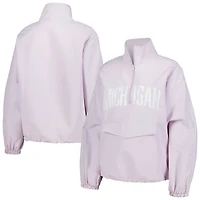 Veste de pluie Tech Parker à quart zip Lusso Purple Michigan Wolverines pour femmes