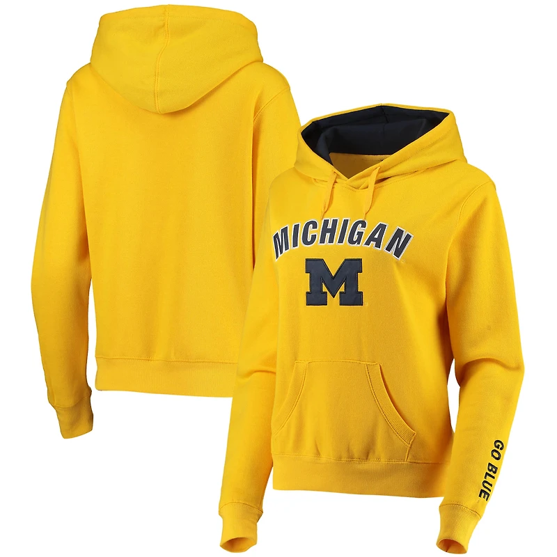 Sweat à capuche Maize Michigan Wolverines Arch & Logo 1 pour femme