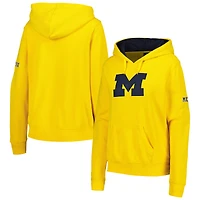 Sweat à capuche Colosseum Navy Michigan Wolverines pour femme, avec grand logo.