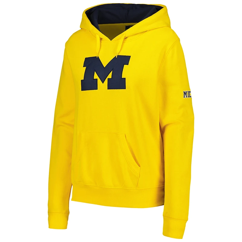 Sweat à capuche Maize Michigan Wolverines Team Big Logo pour femme