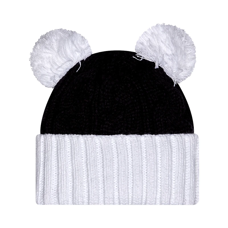 Women's New Era  Navy Michigan Wolverines Tonal Cuffed Knit Hat with Double Poms