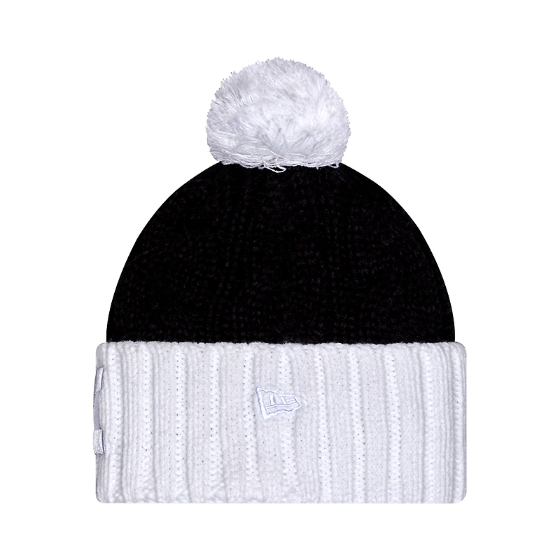 Women's New Era  Navy Michigan Wolverines Tonal Cuffed Knit Hat with Double Poms