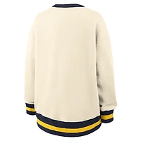 Pull-over oversize Legacy pour femme, couleur naturelle, des Michigan Wolverines.