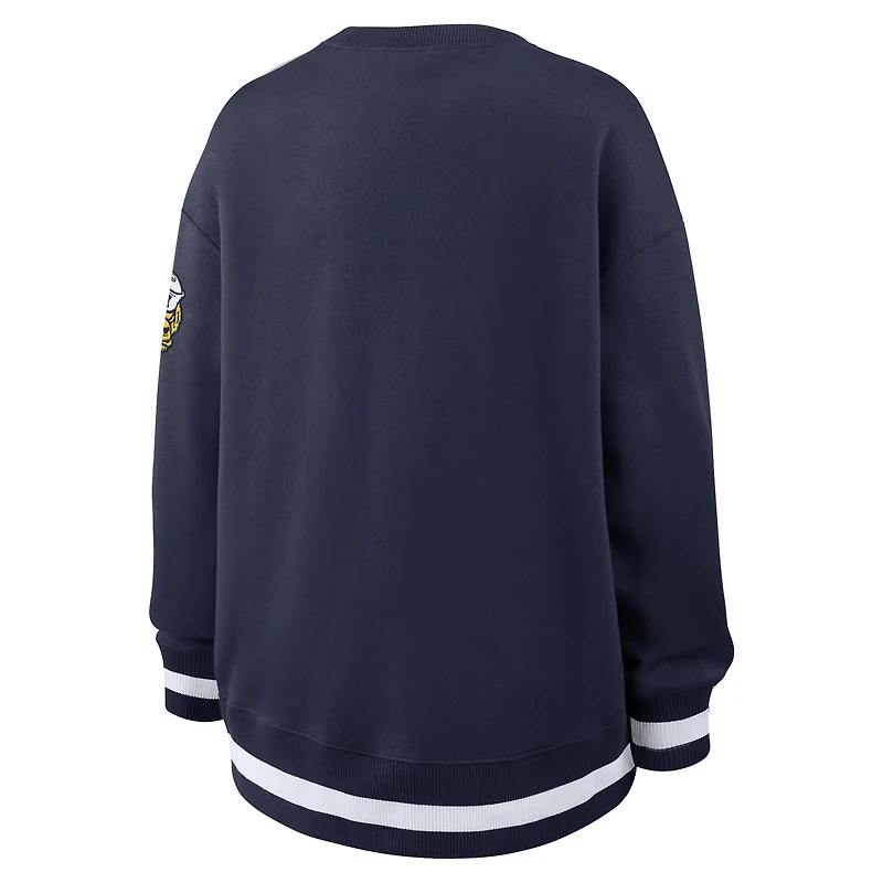 Women's Nike Navy Michigan Wolverines Oversized Legacy Phoenix Sweatshirt