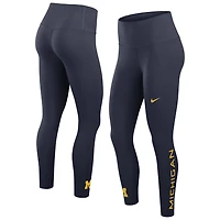 Leggings 7/8 Nike pour femme, bleu marine, Michigan Wolverines Zenvy, taille haute, technologie Dri-FIT