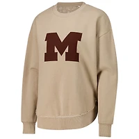Sweat-shirt en polaire poncho Pressbox Tan Michigan Wolverines pour femme