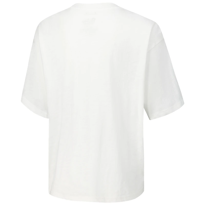 Women's Pressbox White Michigan Wolverines Rock & Roll Slub T-Shirt
