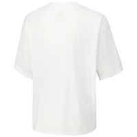 Women's Pressbox White Michigan Wolverines Rock & Roll Slub T-Shirt