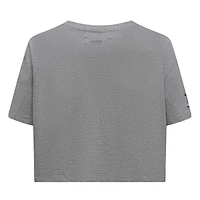 Women's Pro Standard Heather Charcoal Michigan Wolverines Tonal Neutral Boxy Cropped T-Shirt