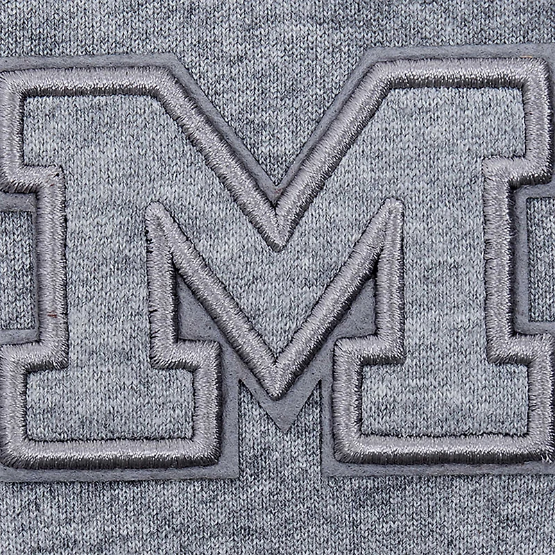 Women's Pro Standard Heather Charcoal Michigan Wolverines Tonal Neutral Relaxed Fit Fleece Sweatpants