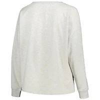 Profile Oatmeal Michigan Wolverines Sweat-shirt à enfiler neutre avec logo en détresse pour femme