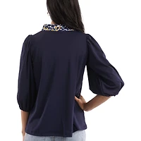 Haut Eliza bleu marine pour femme Smith & Quinn, collection Tailgate des Michigan Wolverines