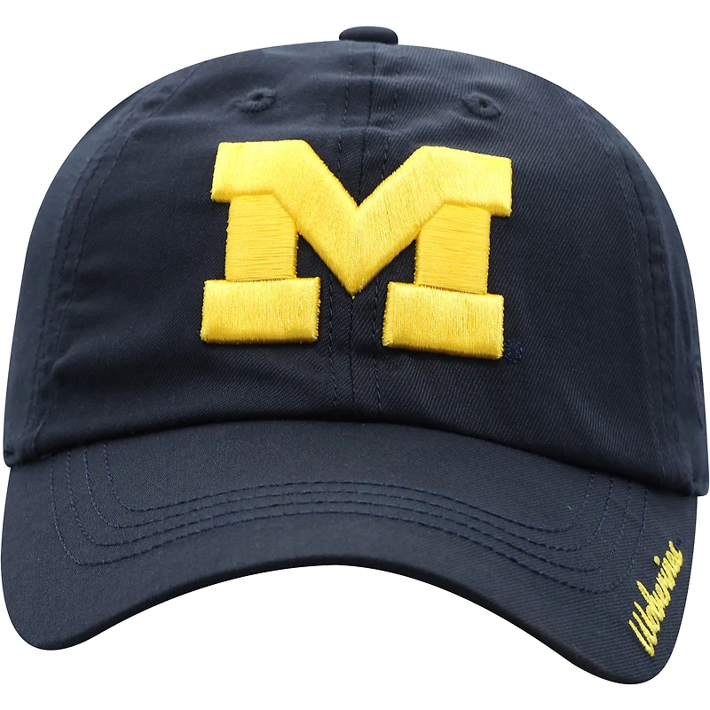 Women's Top of the World Navy Michigan Wolverines Staple Adjustable Hat