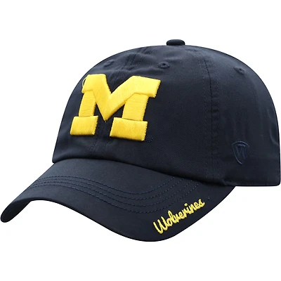 Women's Top of the World Navy Michigan Wolverines Staple Adjustable Hat