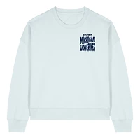Sweat-shirt Uscape Apparel pour femmes, bleu clair, motif nuage des Wolverines du Michigan