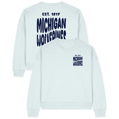 Women's Uscape Apparel  Light Blue Michigan Wolverines Cloud Sweatshirt