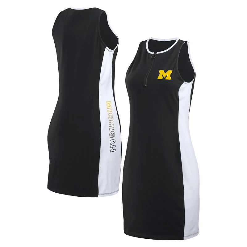 Robe débardeur noire WEAR by Erin Andrews Michigan Wolverines Bodyframing pour femmes