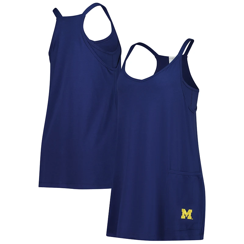 Robe-short à poches ZooZatz bleu marine Michigan Wolverines Active pour femme
