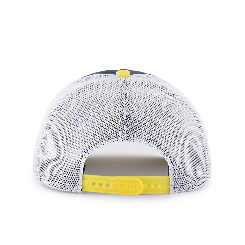 Youth '47 Navy/Maize Michigan Wolverines Super Stripe Hitch Adjustable Trucker Hat