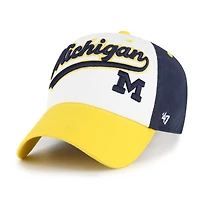 Youth '47  White Michigan Wolverines Scooter Clean Up Adjustable Hat