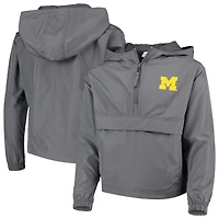 Youth Champion Graphite Michigan Wolverines Pack & Go Windbreaker Jacket