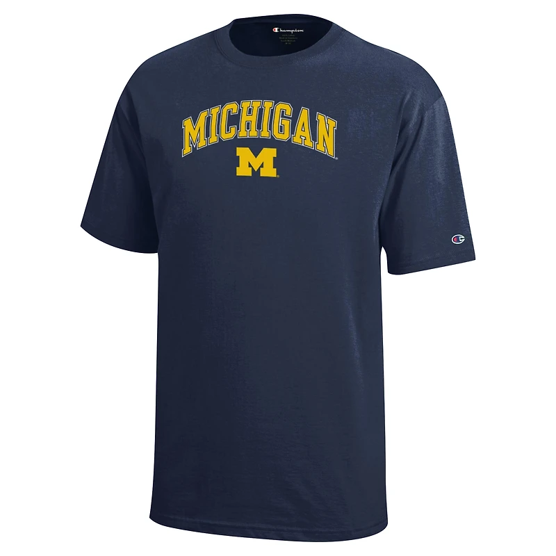 Youth Champion Maize Michigan Wolverines Arch Over Logo T-Shirt