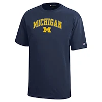 Youth Champion Maize Michigan Wolverines Arch Over Logo T-Shirt