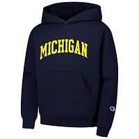 Sweat à capuche Basic Arch Champion Jeunesse Bleu Marine Michigan Wolverines