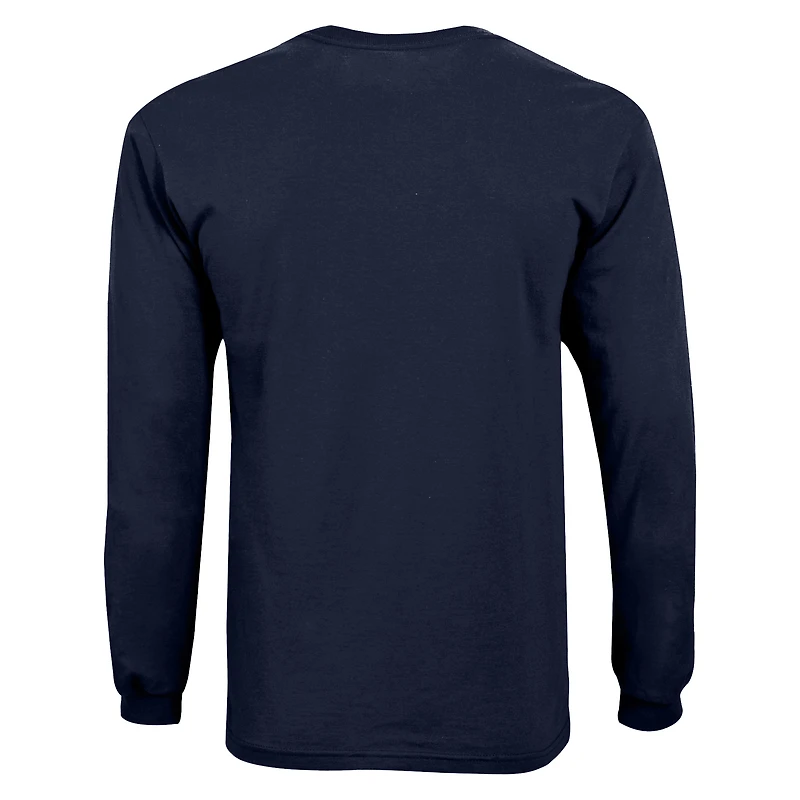 Youth Champion  Navy Michigan Wolverines Icon Logo Long Sleeve Volleyball T-Shirt