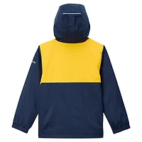 Veste à capuche entièrement zippée Omni-Tech doublée bleu marine Michigan Wolverines Rainy Fields pour jeunes de Columbia