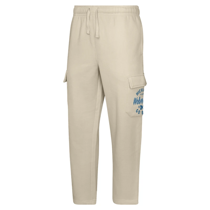 Pantalon de survêtement en polaire Youth Cream Michigan Wolverines All Around The World