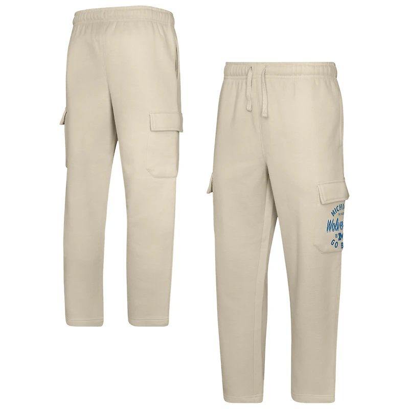Pantalon de survêtement en polaire Youth Cream Michigan Wolverines All Around The World
