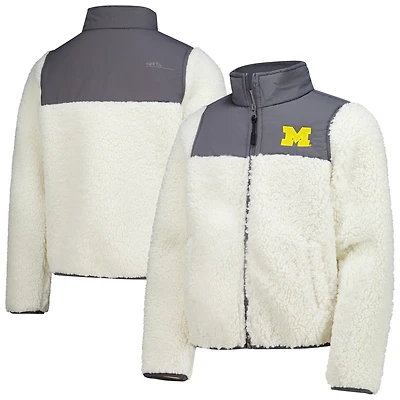 Youth Garb Charcoal Michigan Wolverines Teddy Sherpa Jacket