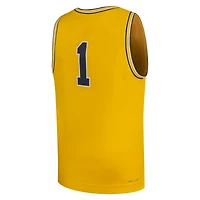 Youth Jordan Brand #1 Maize Michigan Wolverines Replica Basketball Jersey