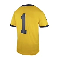 Youth Jordan Brand #1 Maize Michigan Wolverines  Untouchable Replica Game Jersey