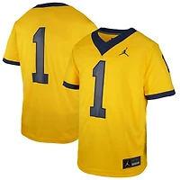 Maillot de match réplique blanc Jordan Brand n°1 des Wolverines du Michigan pour jeunes
