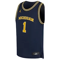 Youth Jordan Brand #1 Navy Michigan Wolverines Replica Basketball Jersey