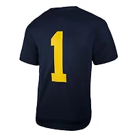 Youth Jordan Brand #1 Navy Michigan Wolverines  Untouchable Replica Game Jersey