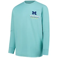 Youth  Light Green Michigan Wolverines Merry Christmas Tree Long Sleeve T-Shirt