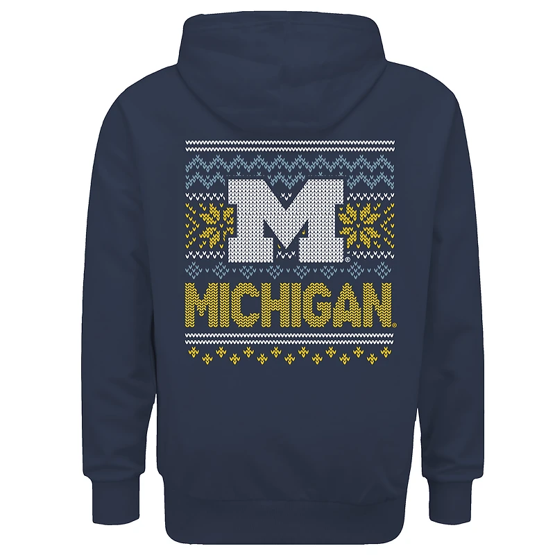 Sweat à capuche classique des Wolverines du Michigan, bleu marine, pour jeunes