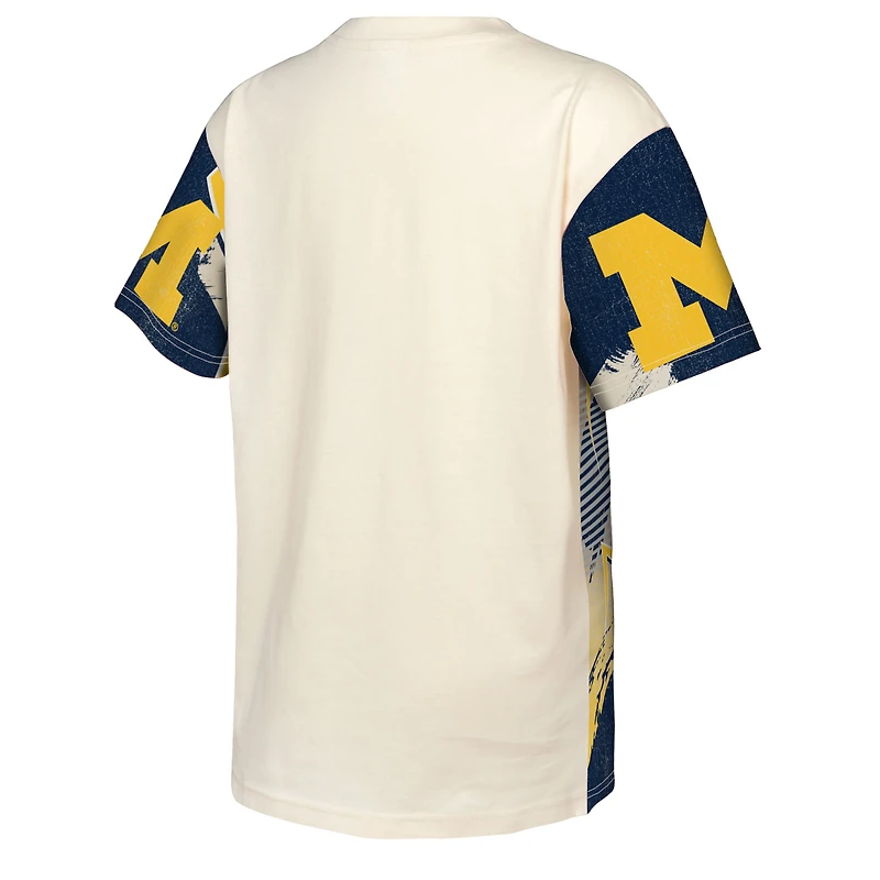 Youth Outerstuff  Cream Michigan Wolverines Make Noise T-Shirt