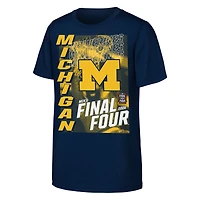 Youth Outerstuff  Navy Michigan Wolverines 2026 NCAA Men's Basketball Tournament March Madness Final Four T-Shirt