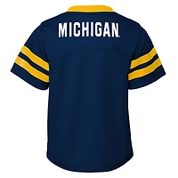 Youth Outerstuff Navy Michigan Wolverines Red Zone Two-Piece V-Neck Top and Pants Set