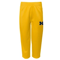Youth Outerstuff Navy Michigan Wolverines Red Zone Two-Piece V-Neck Top and Pants Set